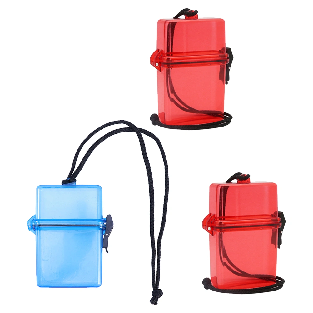 3Pcs Waterproof Diving Dry Boxes Outdoor Sealing Boxes Medicine Watertight Boxes