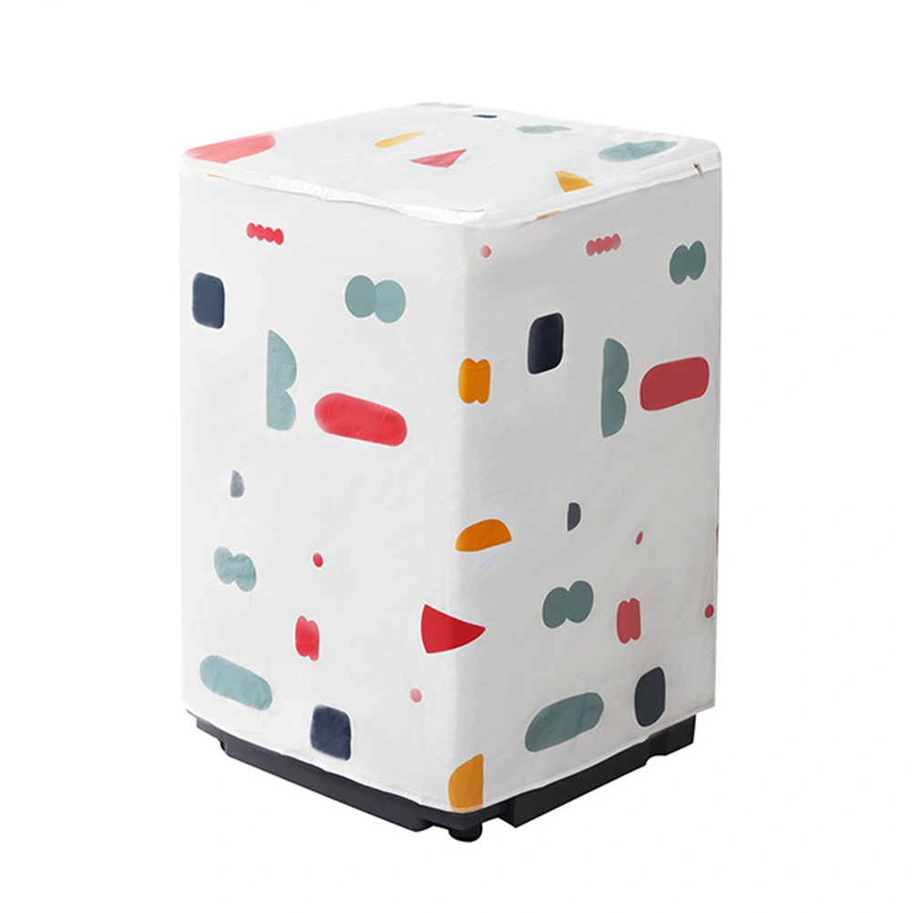 Dust Proof Roller Washing Machine Covers Waterproof Washer Dryer Cover Protective Dust Storage Bag(Flip Random Pattern)
