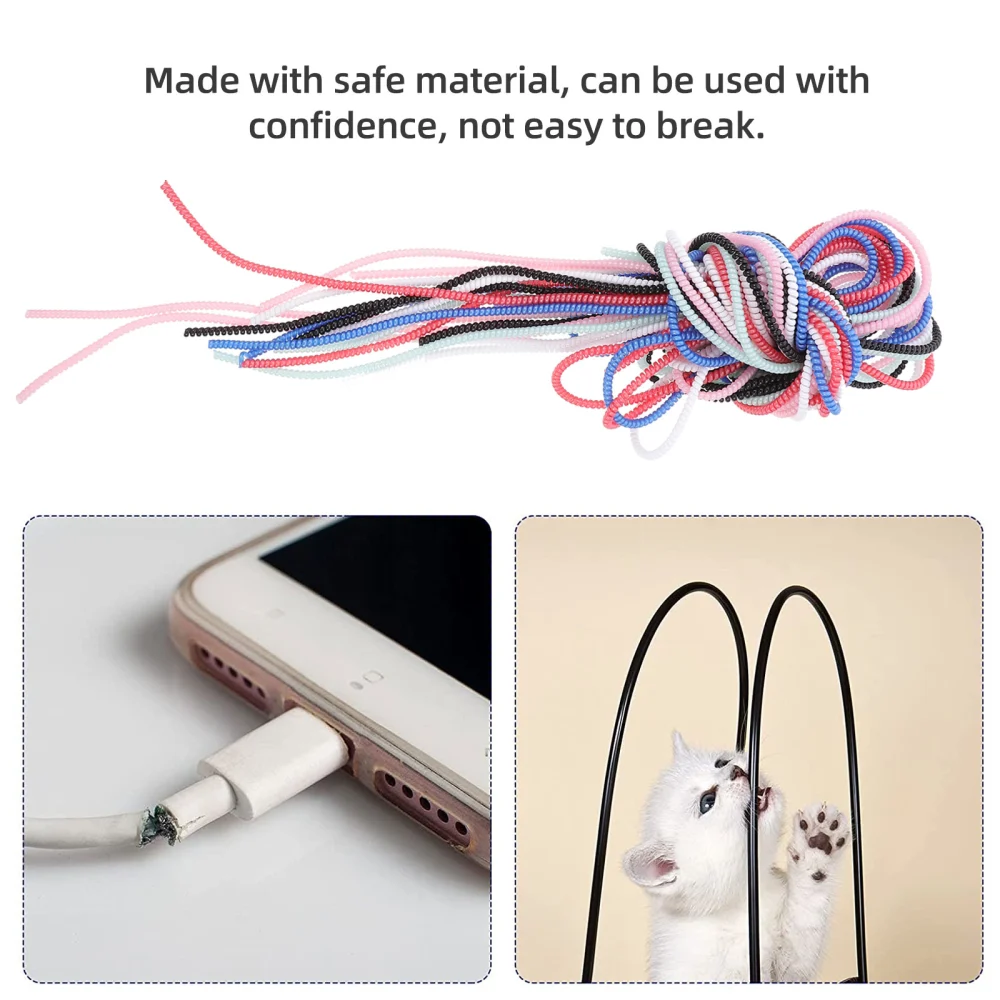 12 PCS Cable Sleeve 1.4m Covered Protective Bundler Cord Plastic Management Tube