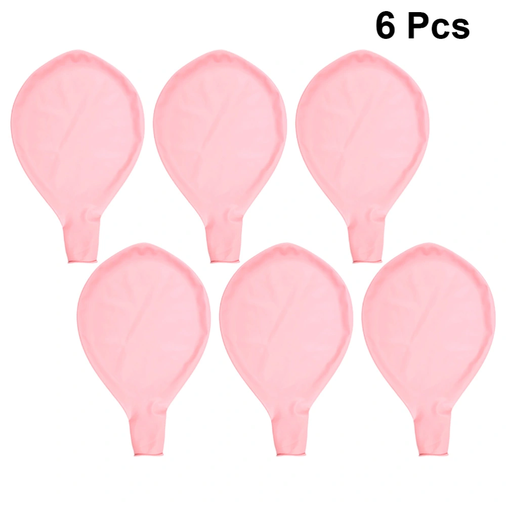 6pcs 36inch Latex Balloons Solid Color Party Balloons Party Supplies for Birthday Party Wedding Decoration (Light Pink)