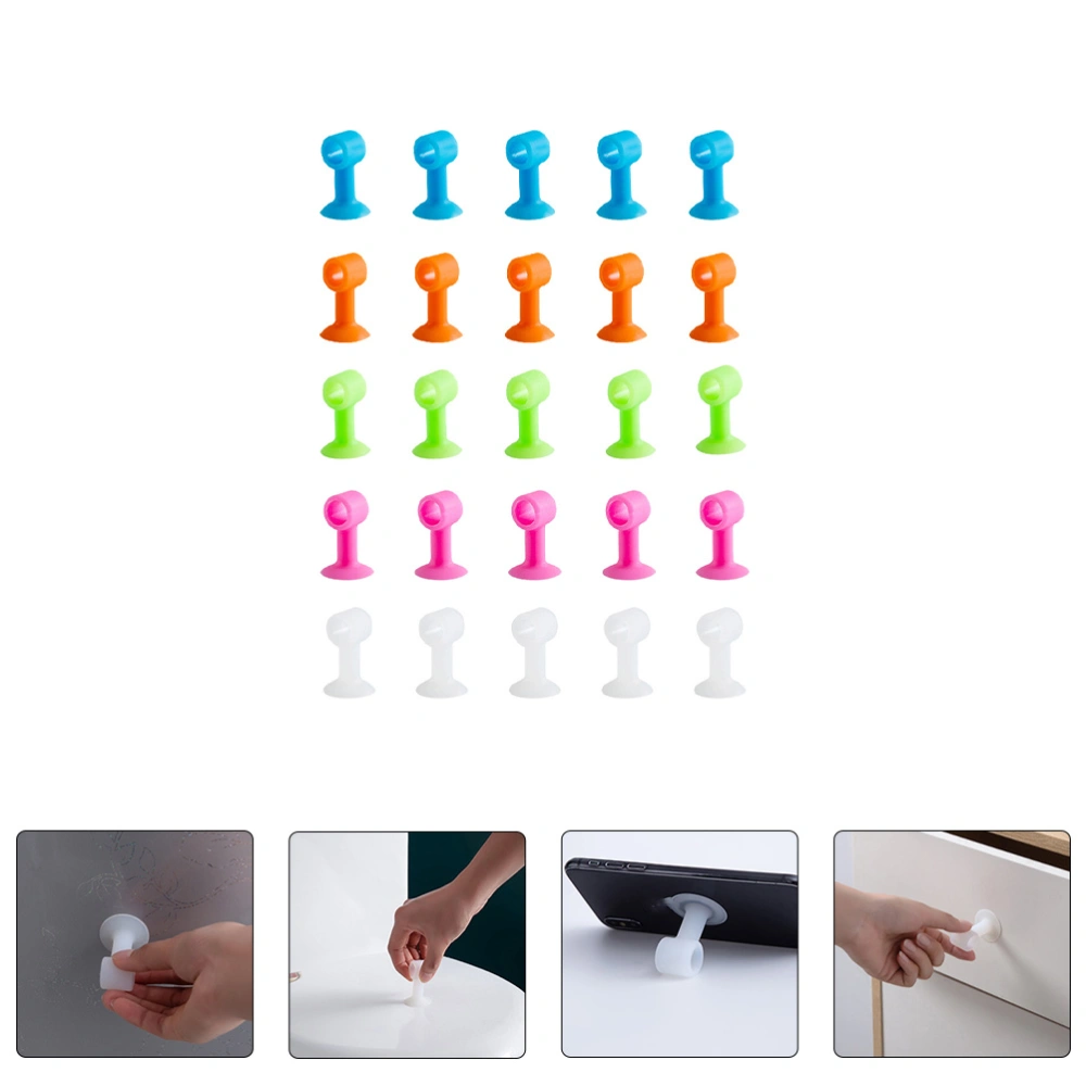 25Pcs Multifunctional Silicone Door Stoppers Wall Protector Door Handle Stoppers