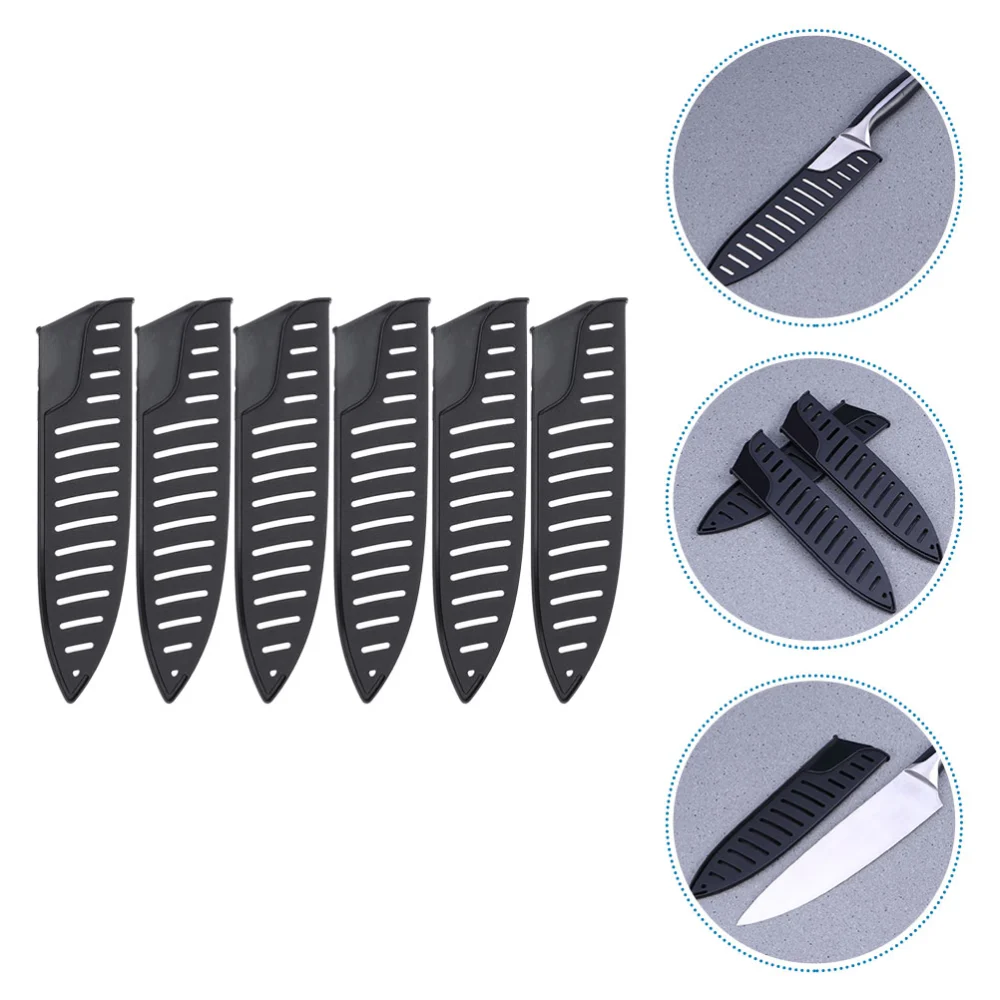 6pcs Plastic Knives Covers Knives Protectors Knives Sleeve Knives Sheaths