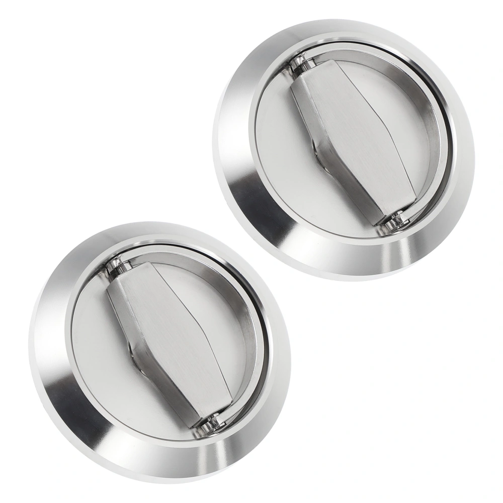 2pcs Stainless Steel Hidden Door Handles Recessed Invisible Wardrobe Handles