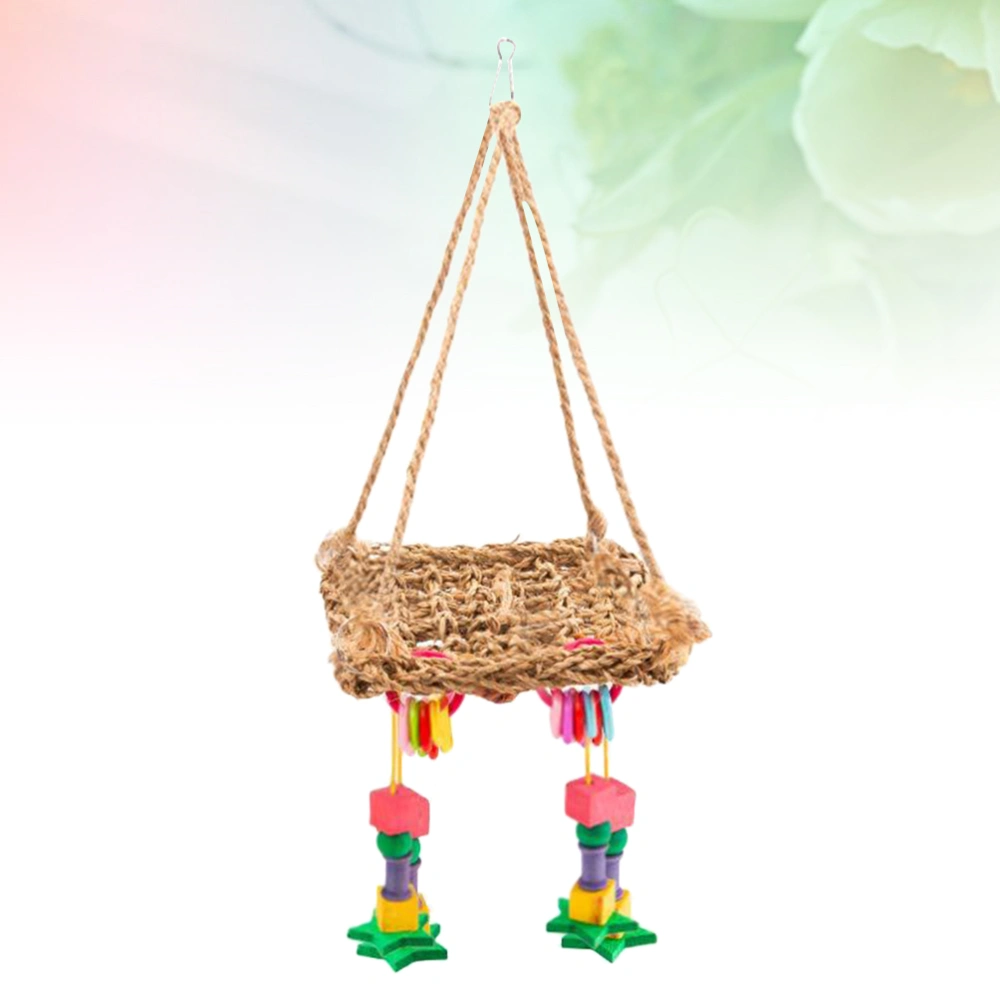 Hanging Swing Parrot Bird Climbing Toy Chewing Toy Parrot Cage Accessories