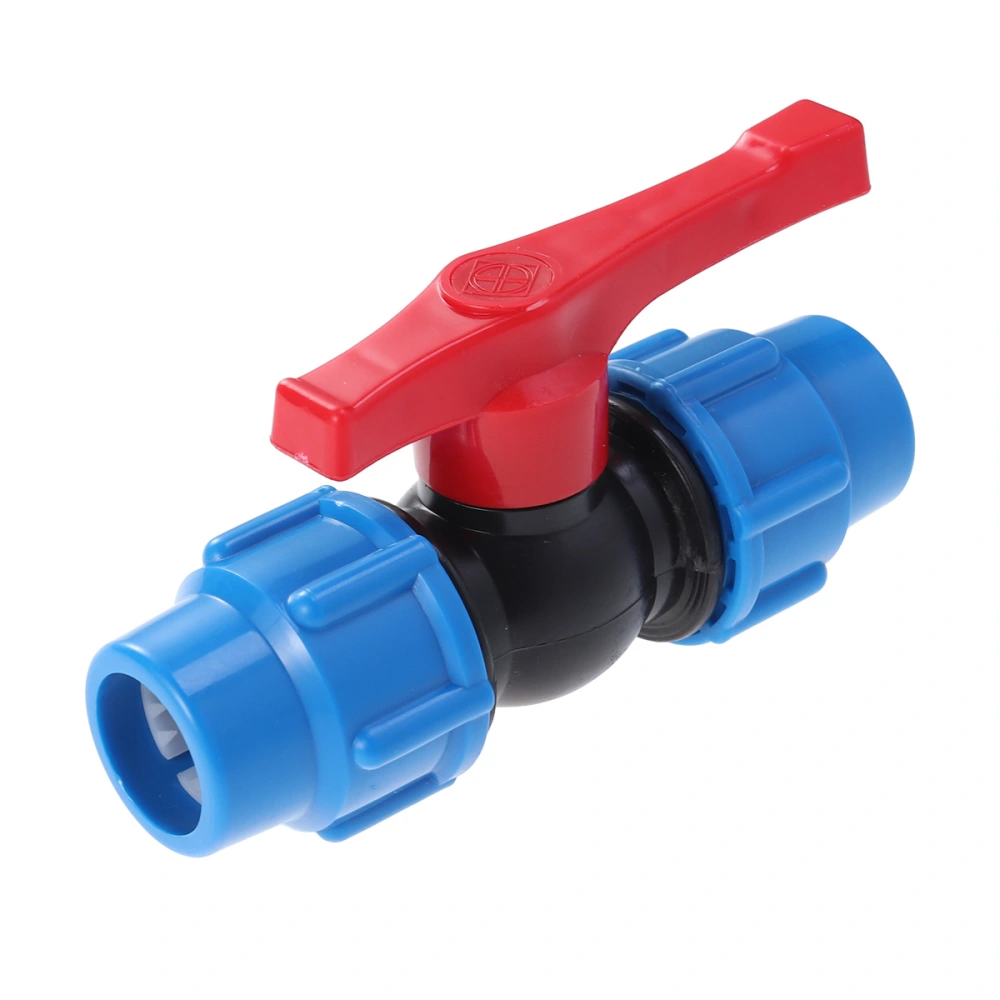 1/2" PE Thread Ball Shutoff Aquarium Switch for Fish Tank Flow Connector Pipe Irrigation (Blue)