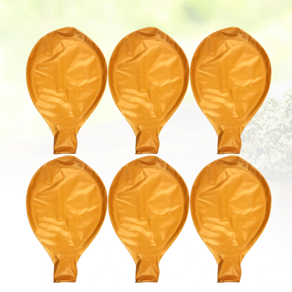 6pcs 36inch Latex Balloons Solid Color Party Balloons Party Supplies for Birthday Party Wedding Decoration (Golden)