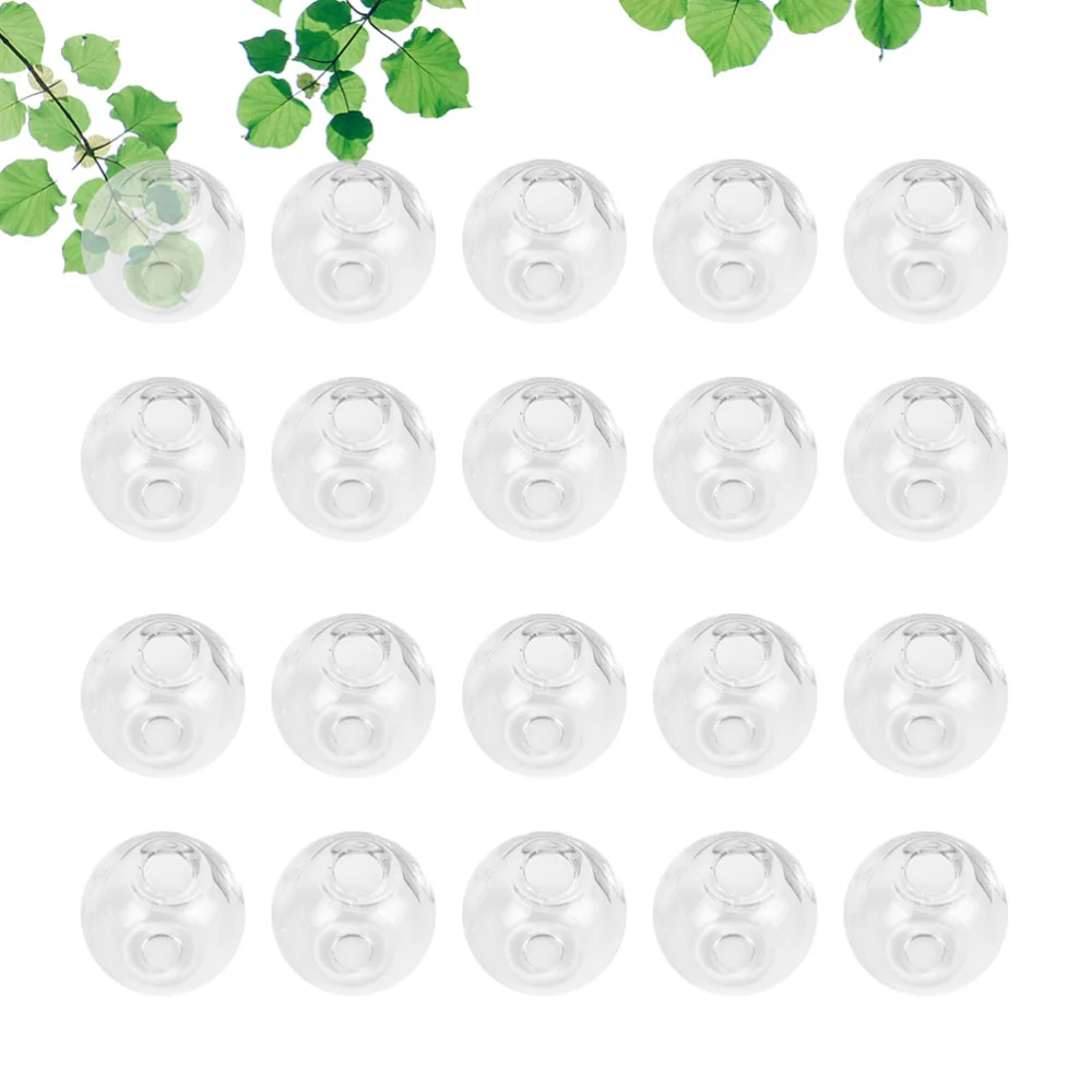 100PCS Transparent Straight Hole Hollow Glass Ball Accessory Delicate Earrings Making Material DIY Jewelry Making Supplies for Home Store (16mm)