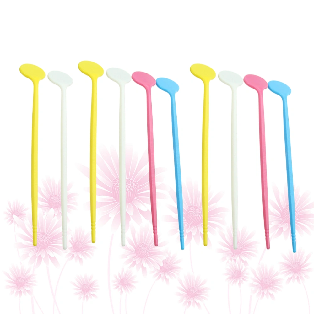 10Pcs Eyelash Mirror Grafting Eyelash Mirror Anti-Fog Inspection Mirror Dental Mouth Mirror Random Color