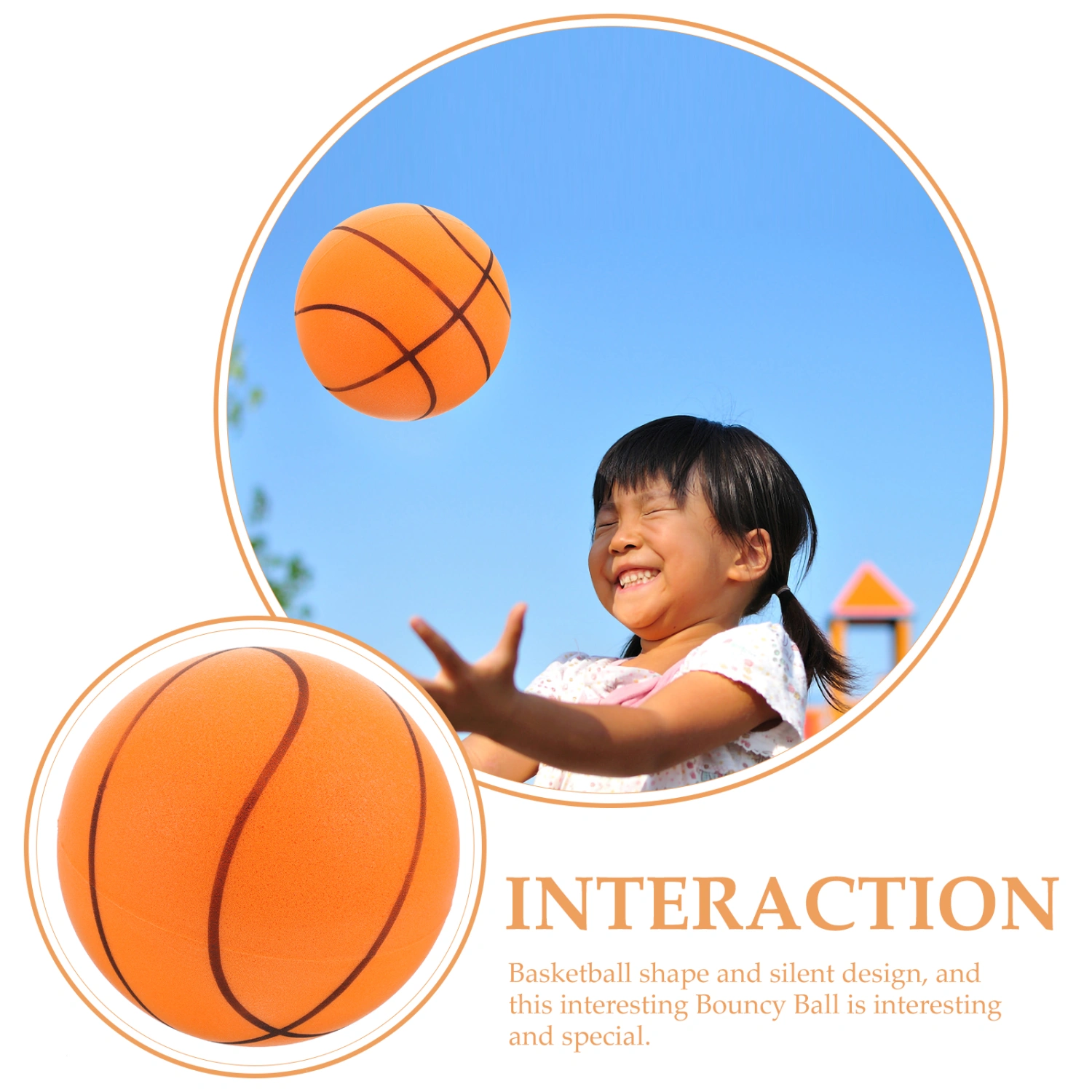 Silent Patting Ball Kids Indoor Ball Bouncy Ball Portable Patting Ball Bouncy Basketball Silent Basketball