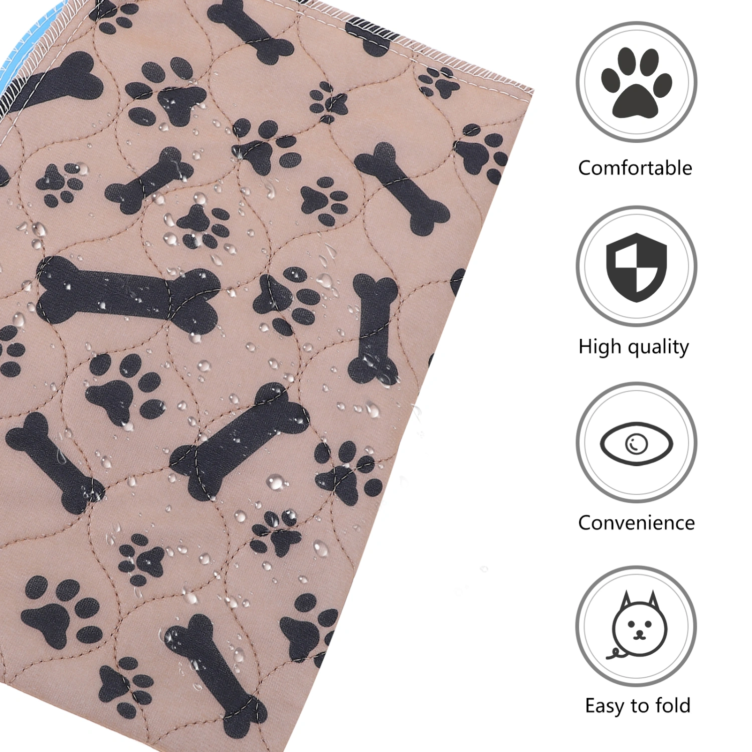 Washable Dog Pee Pads Fast Absorbing Reusable Training Puppy Pads (60x40CM)