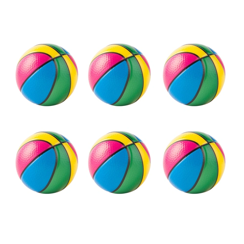 12pcs 6.3cm Squeeze Toy Basketball Decompression Toys Pressure Relief Roy Ball