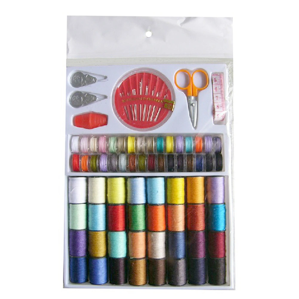 64 Rell Sewing Threads Emergency Clothing Repairs Sewing Kit with Scissors, Thimble, Thread, Tape Measure Sewing Tools Kit for Home, DIY, Beginners, Travelers