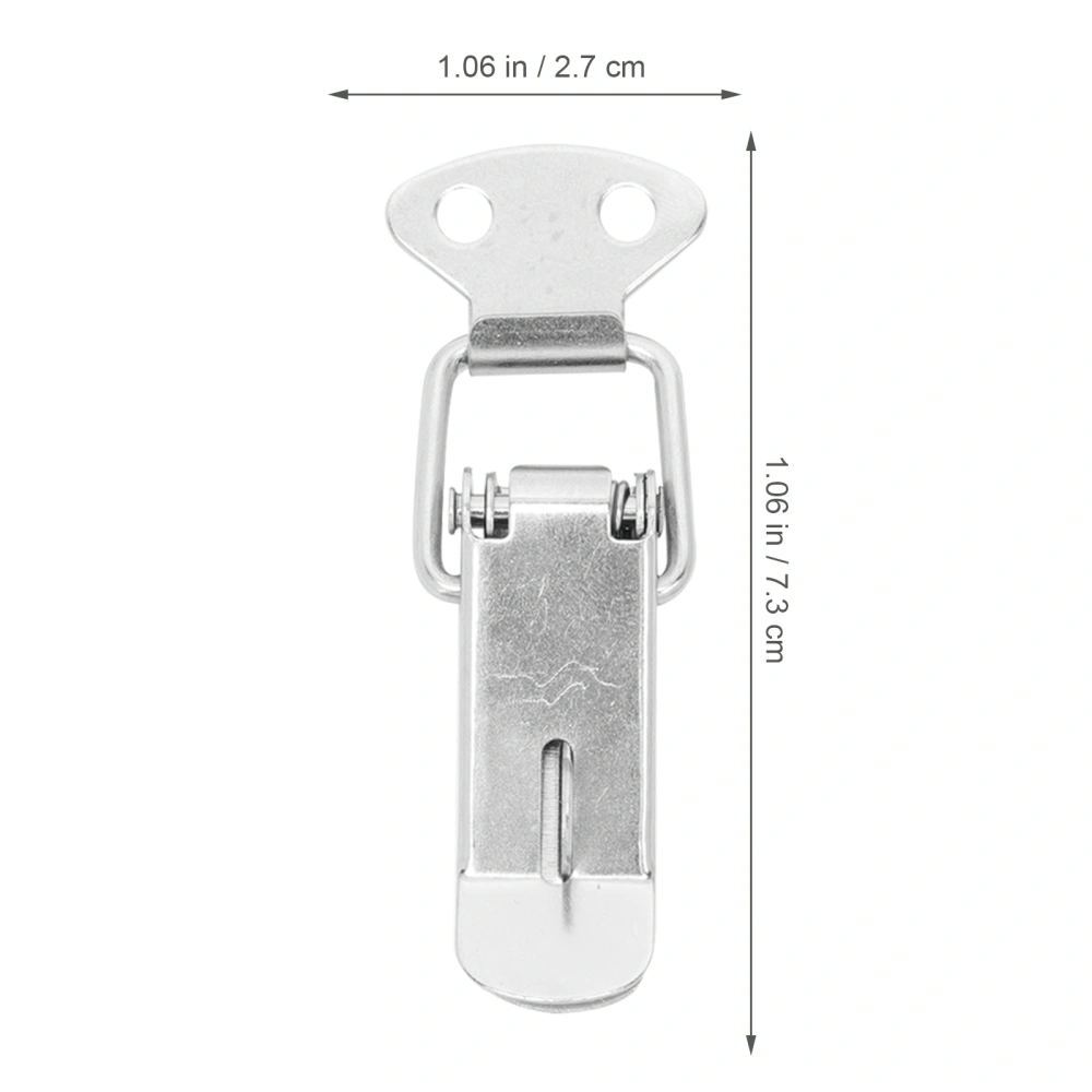 10pcs Useful Steel Loaded Hasp Durable Storage Box Buckle for Home (Silver)