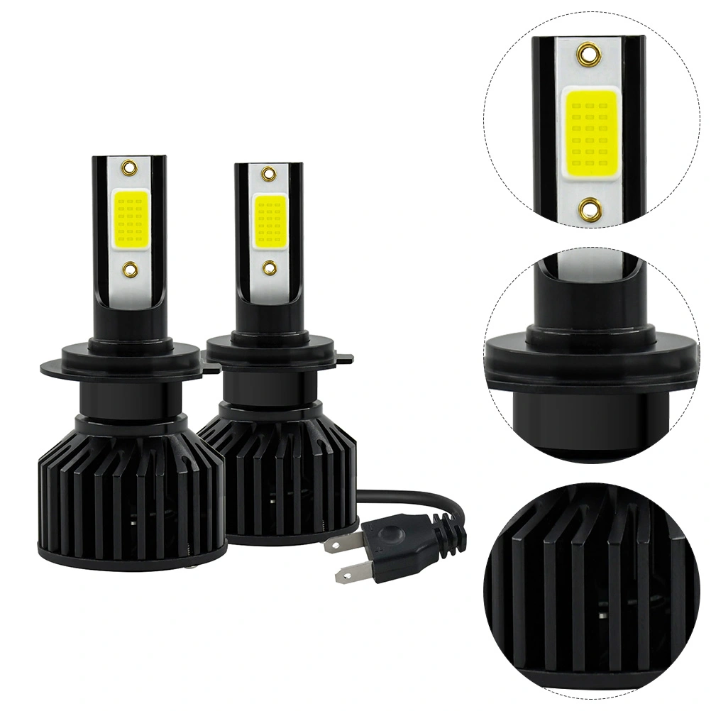 1 Pair H7 LED Bulb Car Six Sided Spotlight Headlight High Brightness Headlight