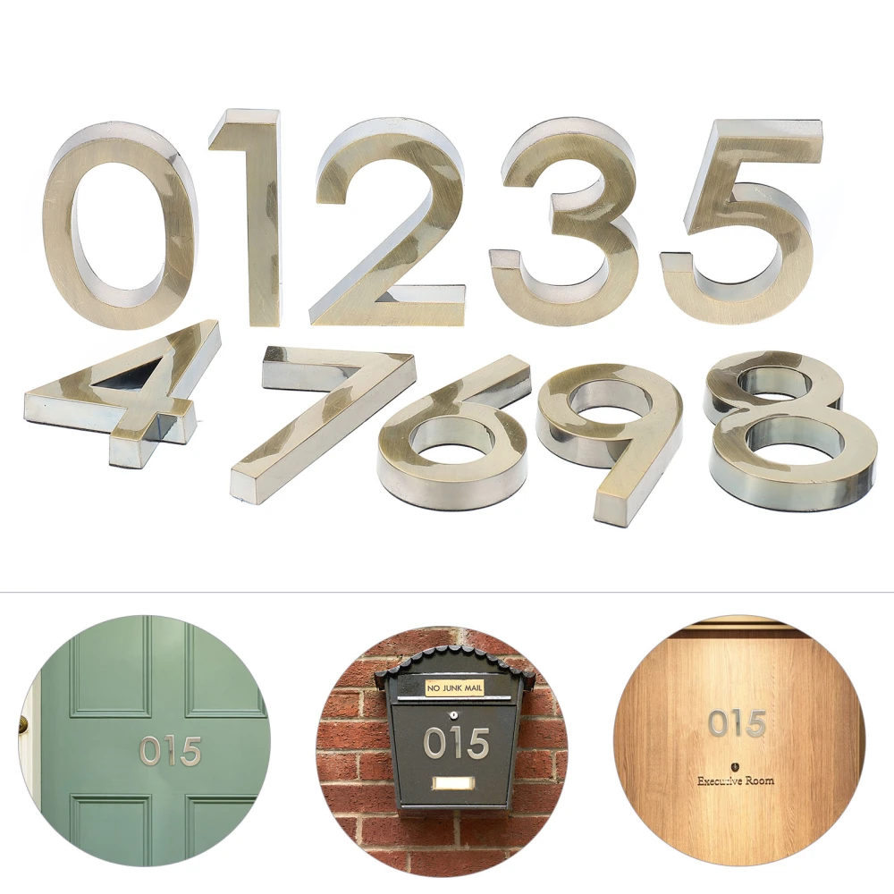 10Pcs Number 0-9 Hotel Adhesive Sticker Number Door Address Sticker Wall Decor