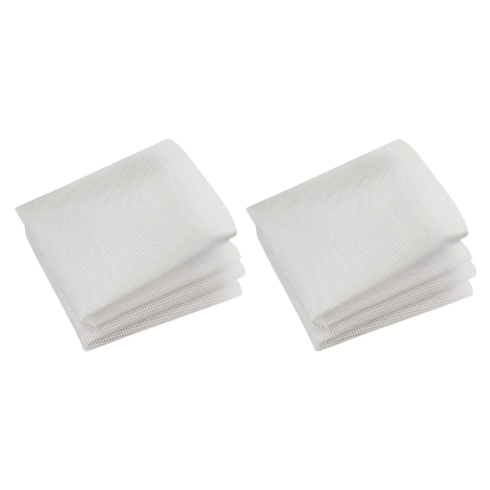 2Pcs Square Steamer Mat Silicone Steamed Bun Pad Reusable Nonstick Cloth White