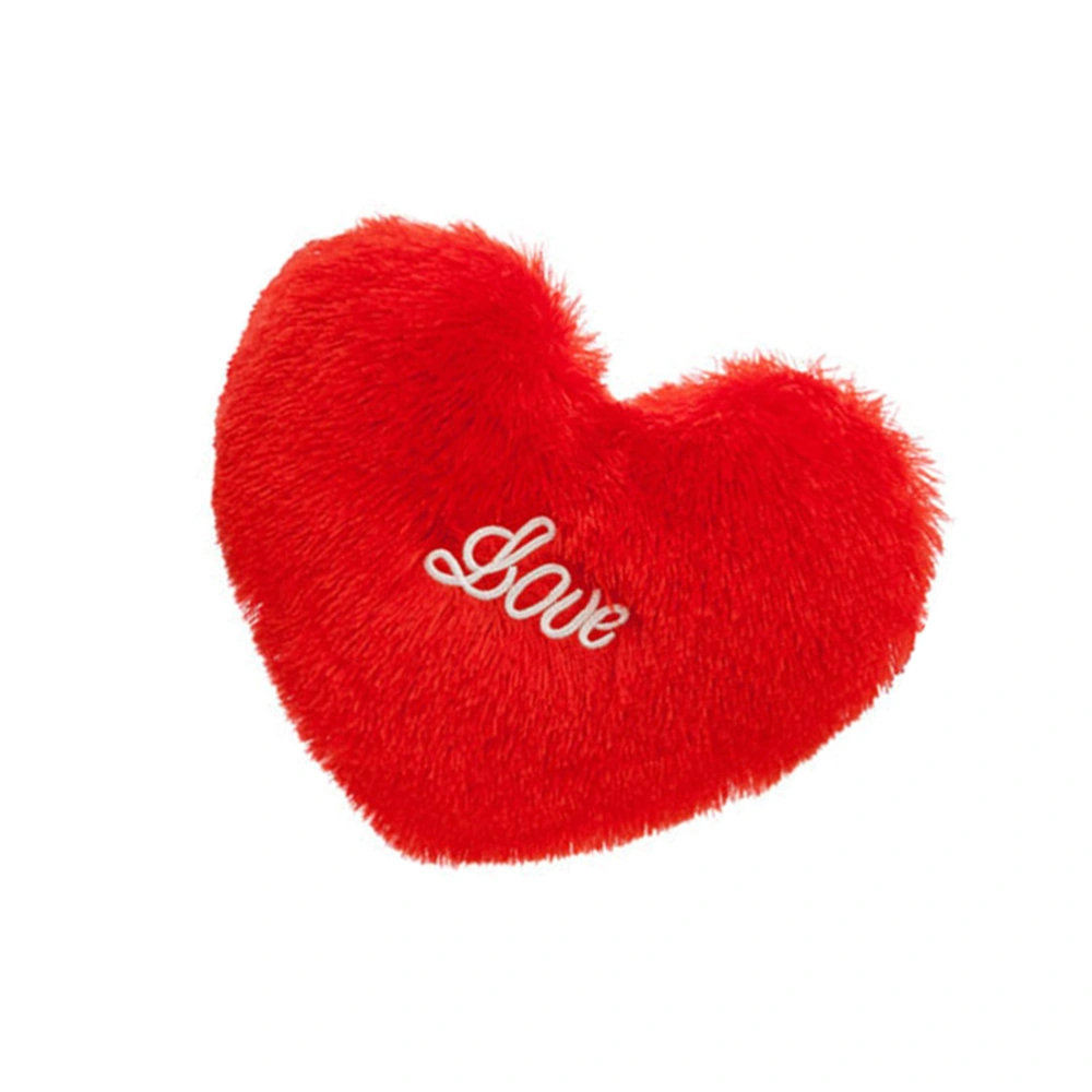 Heart-shaped Pillow Plush Decorative Throw Pillow Sleeping Cushion for Valentine's Day Birthday and Christmas Gifts (Red)