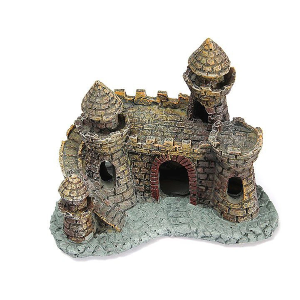 Artificial Resin Cartoon Castle Aquariums Decorations Castle Tower Ornaments Fish Tank Aquarium Accessories Decor