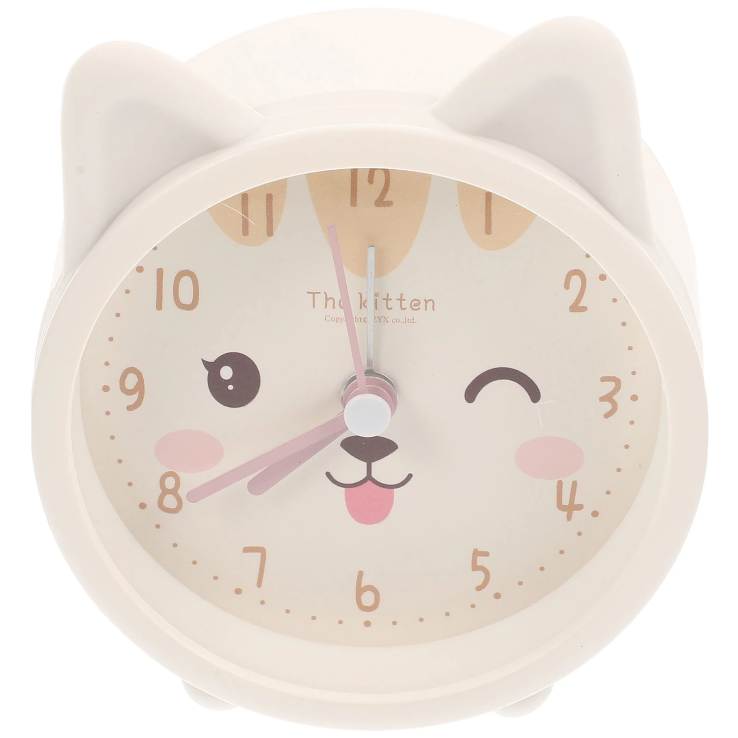 Lovely Kitten Ear Alarm Clock Mute Alarm Clock Desktop Alarm Clock Without Battery