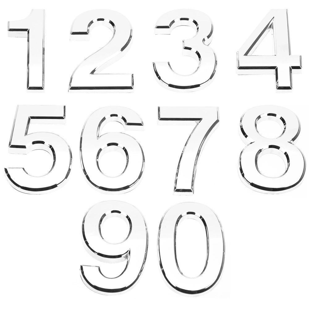 10pcs House Door Numbers Self-adhesive Address Numbers Mailbox Number Stickers