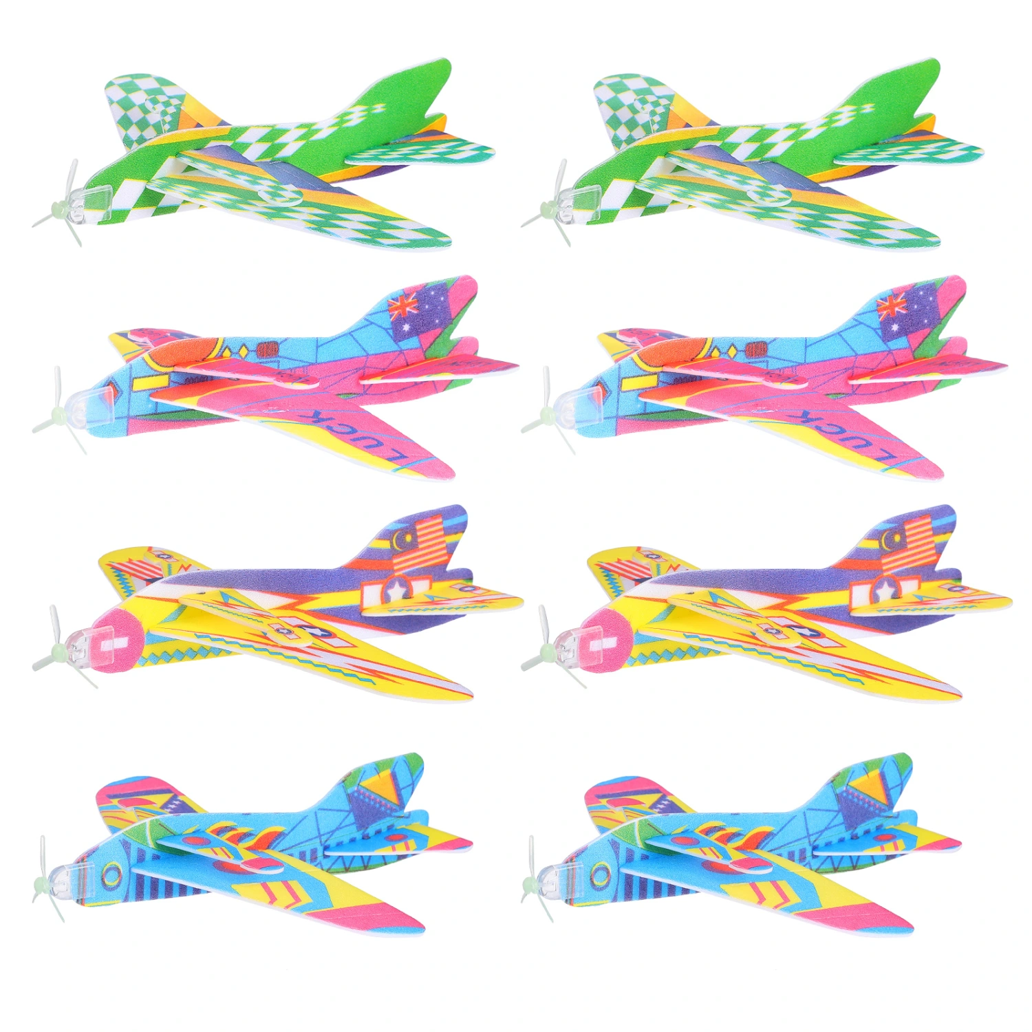 12pcs Kid's Hand Throwing Airplane Toys Foams Flying Gliders (Random Style)