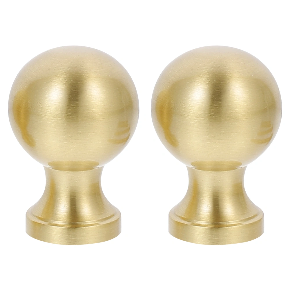 2pcs Golden Round Dresser Knobs Cabinet Pull Handle Drawer Single Hole Pull Knob