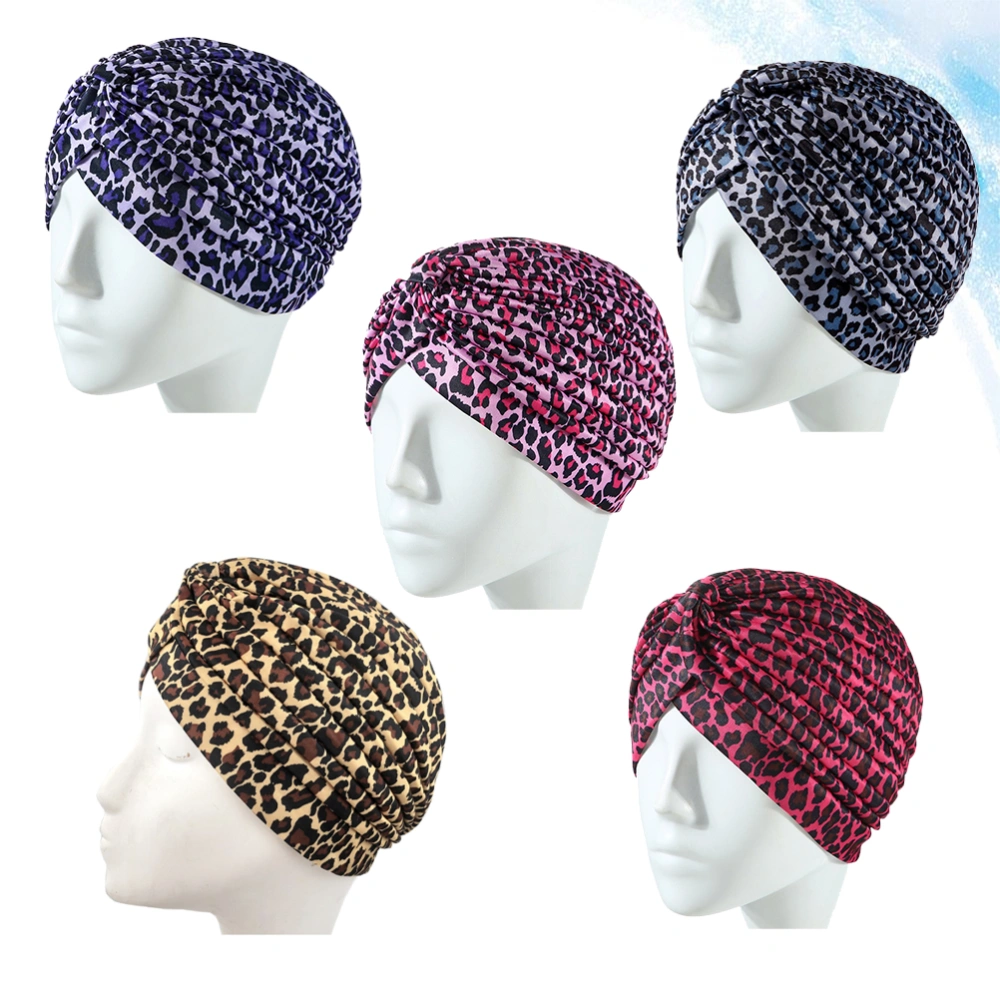 5PCS Indian Polyester Head Wrap Elastic Twisted Turban Headscarf Head Cover for Women Cosplay