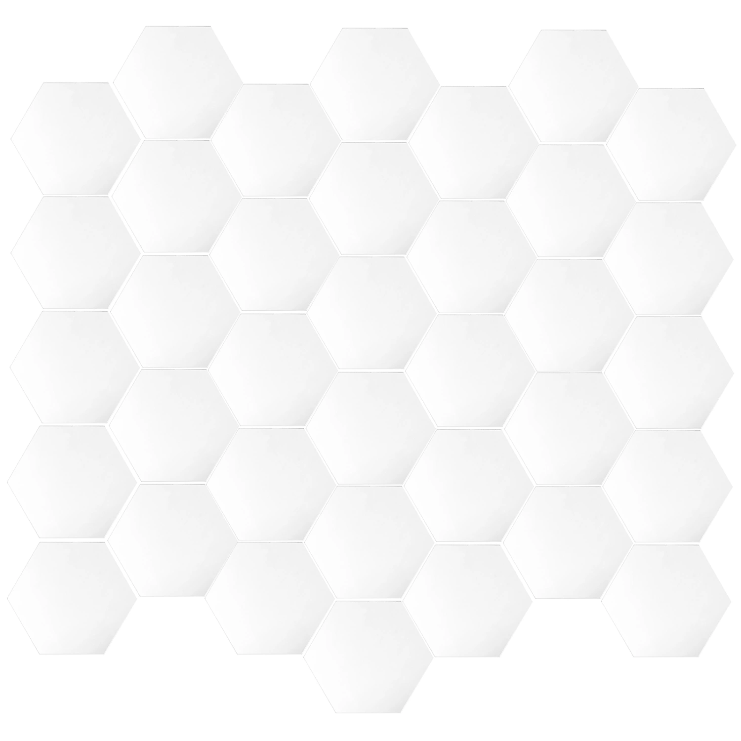 36pcs Hexagon Mirror Wall Sticker Adhesive Wall Mirror Bathroom Decal Decor