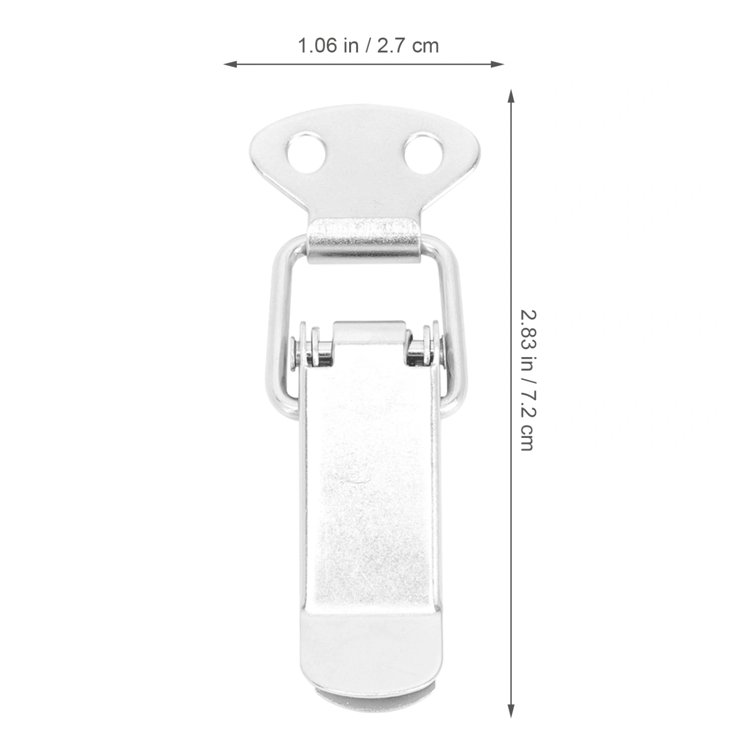 10pcs Useful Steel Loaded Hasp Durable Storage Box Buckle for Home (Silver)