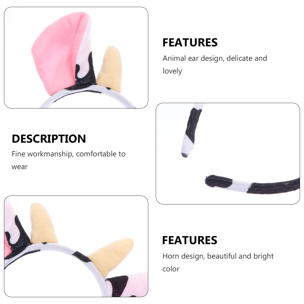 6Pcs Animal Design Lovely Hair Hoops Plush Cloth Headdresses for Child