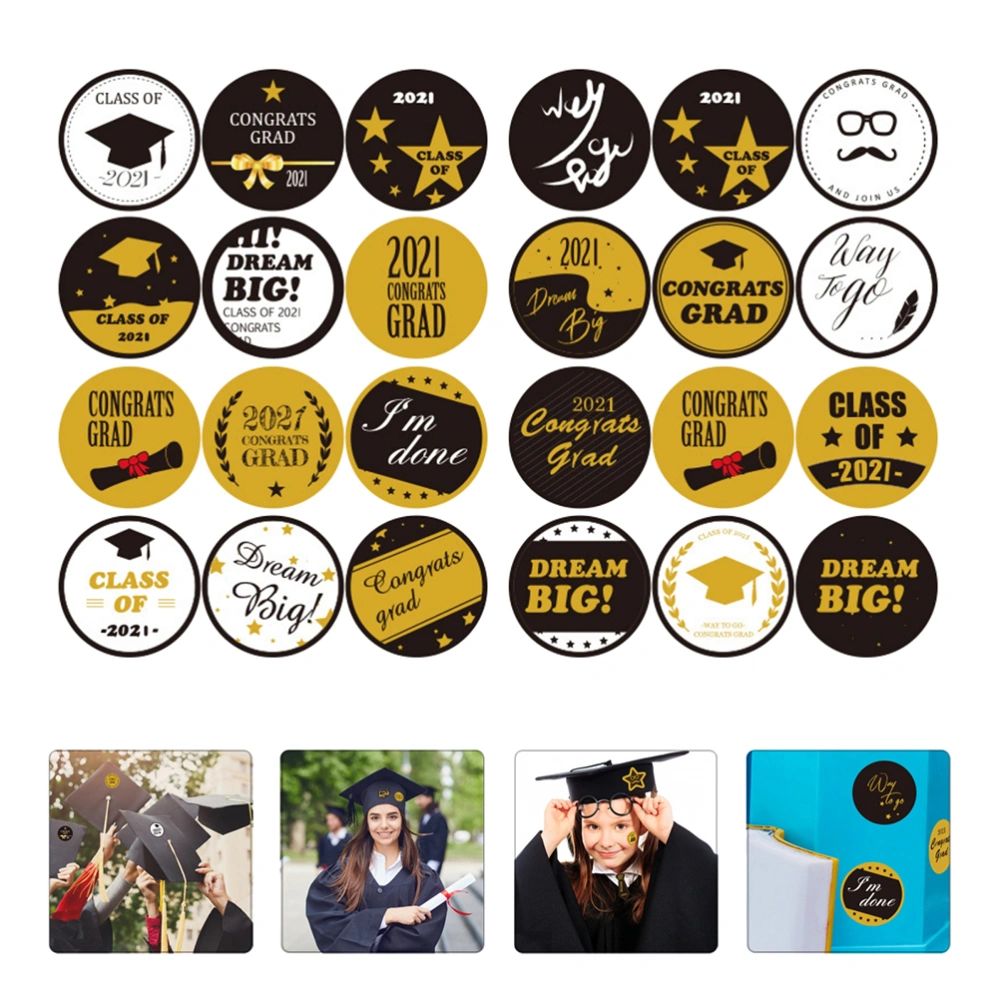 32pcs Graduation Theme Stickers Removable Party DIY Stickers Decoration