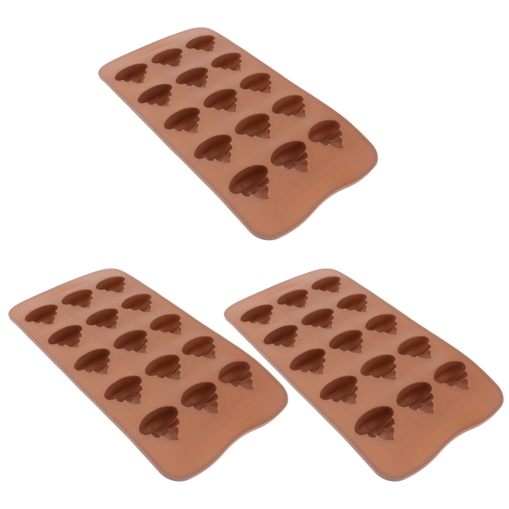 3pcs 15 Even Funny Poop Candy Molds Silicone Baking Molds Stool Ice Cube Candy Dessert Mould