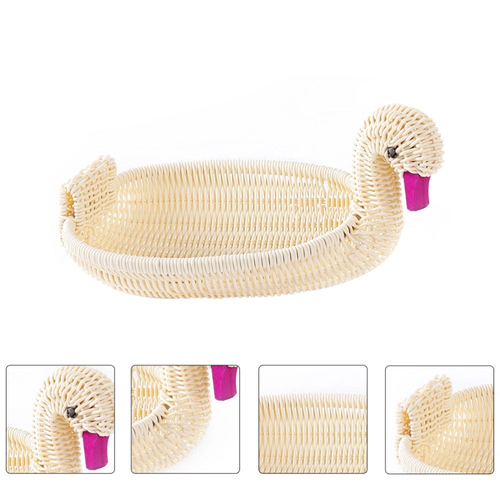 1Pc Children Shower Storage Basket Cartoon Duck Shaped Toy Basket Fruit Holder