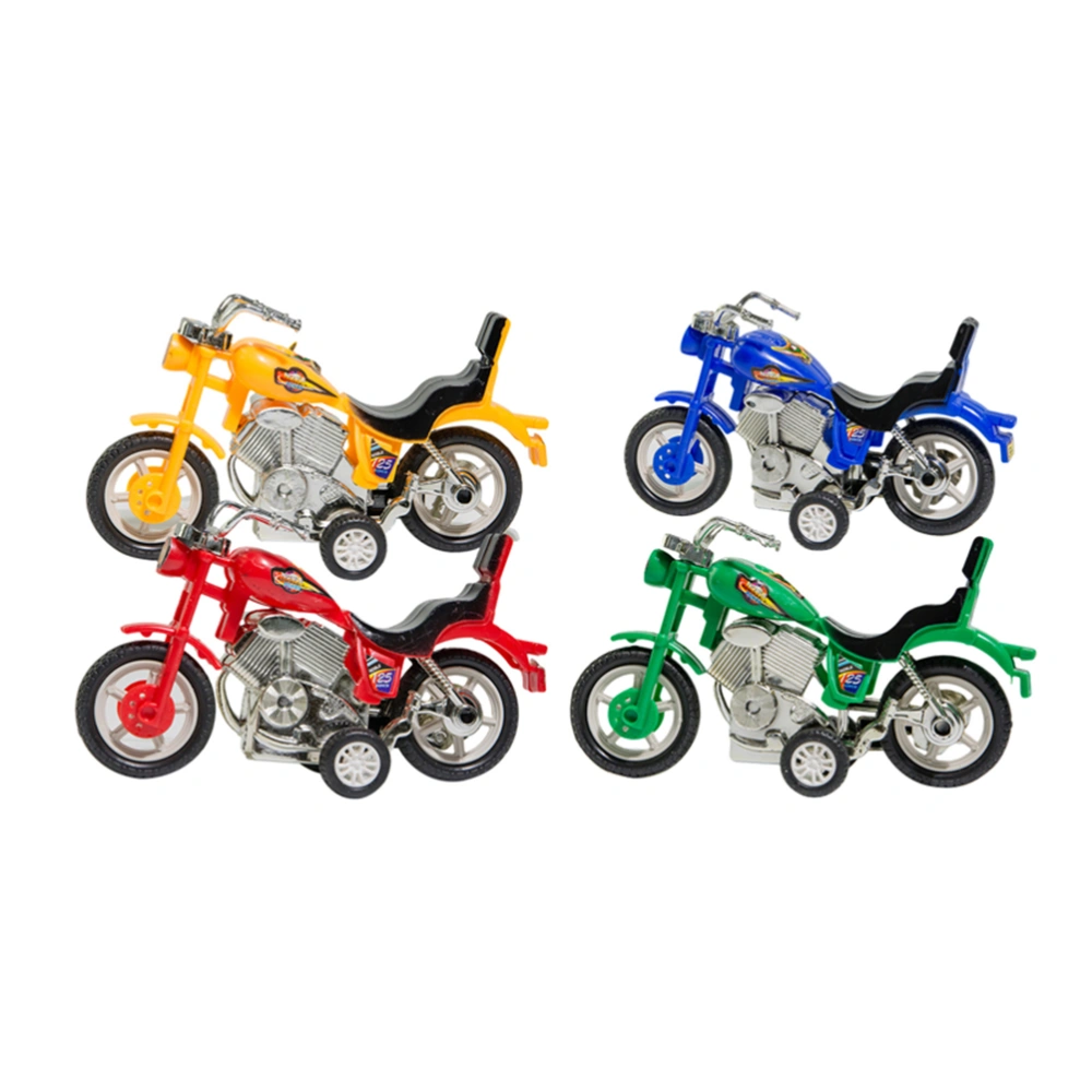 4pcs Inertial Friction Powered Motorbike Toys Plastic Motorcycle Toy Mini Motorbike Model