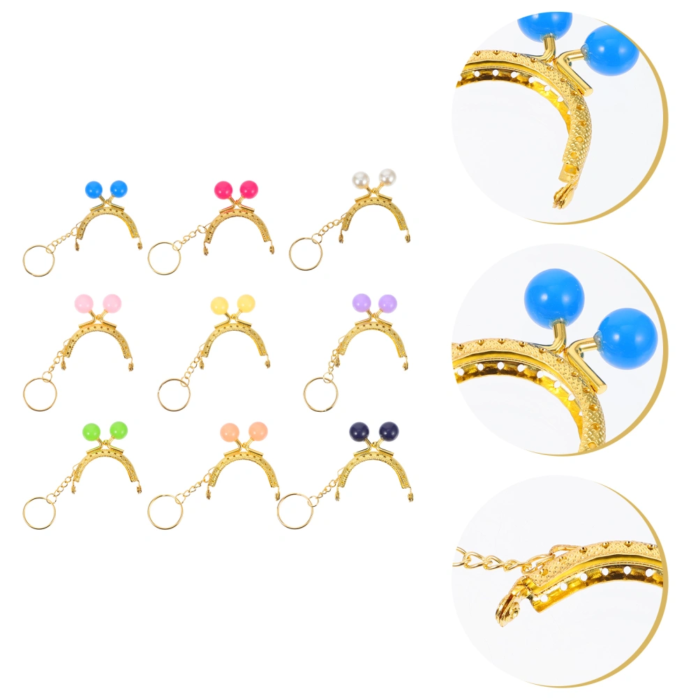 9 Pcs Delicate Bag Clasps Purse Frame Handbag Clasp Handbag Lock DIY Accessories