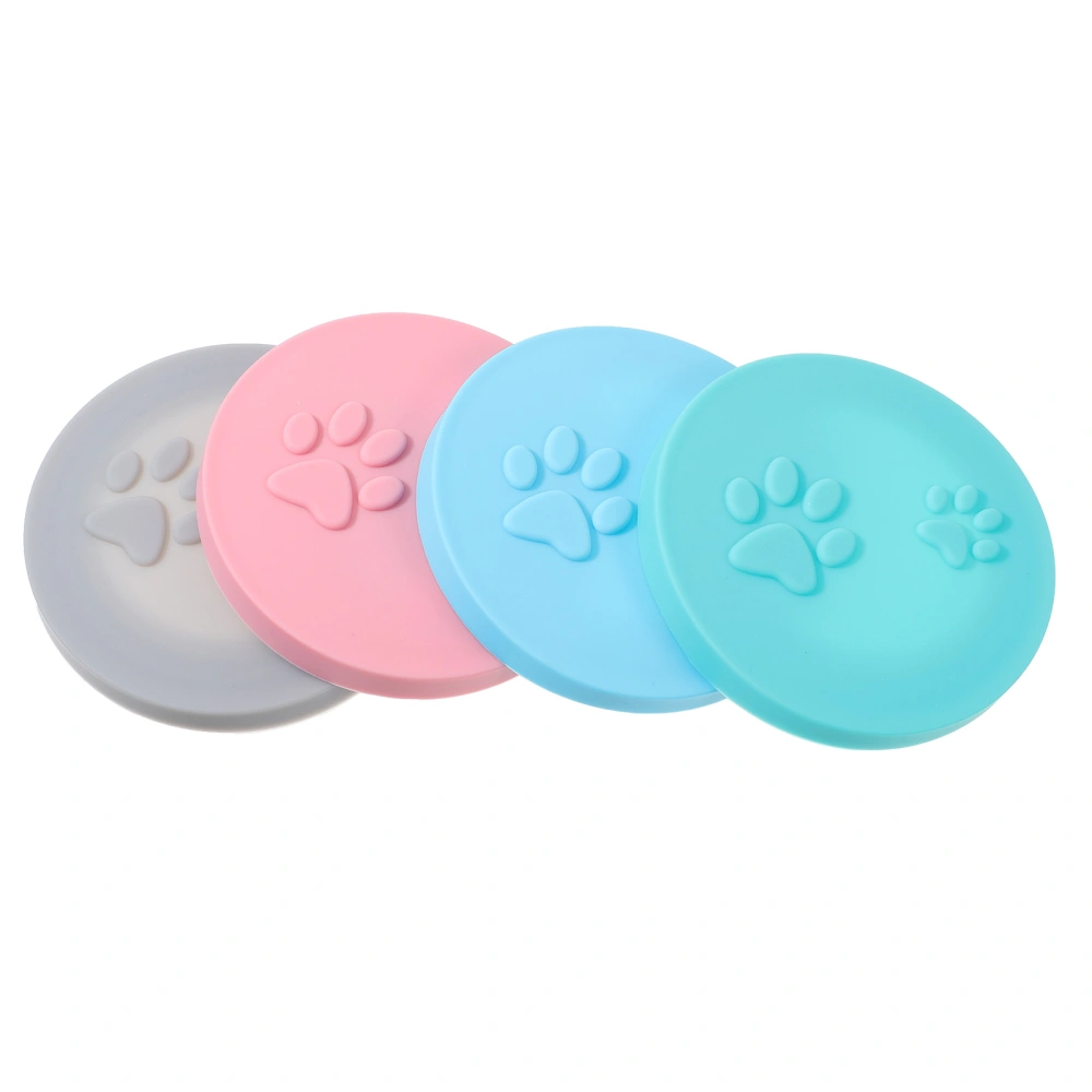 4pcs Cat Food Can Lids Silicone Small Pet Food Can Lids for Wet Food Container