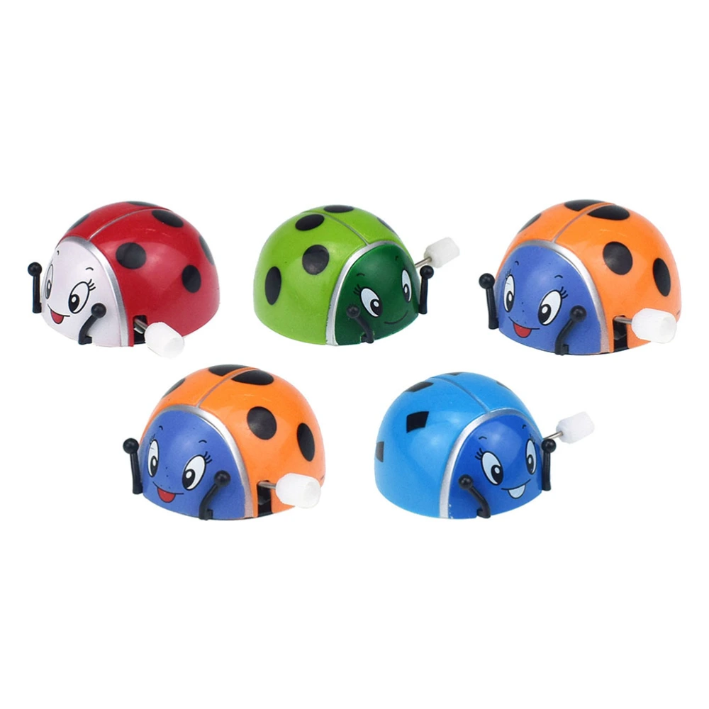 10 Pcs Cartoon Animal Clockwork Ladybird Toys Infant Crawling Wind-Up Toy for Kids Children (Random Color)