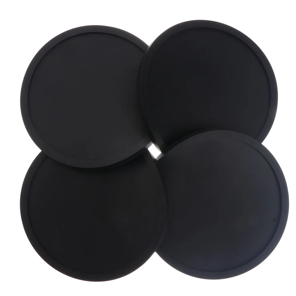 4pcs Thickened Silicone Coasters Household Heat-resistant Round Cup Pads