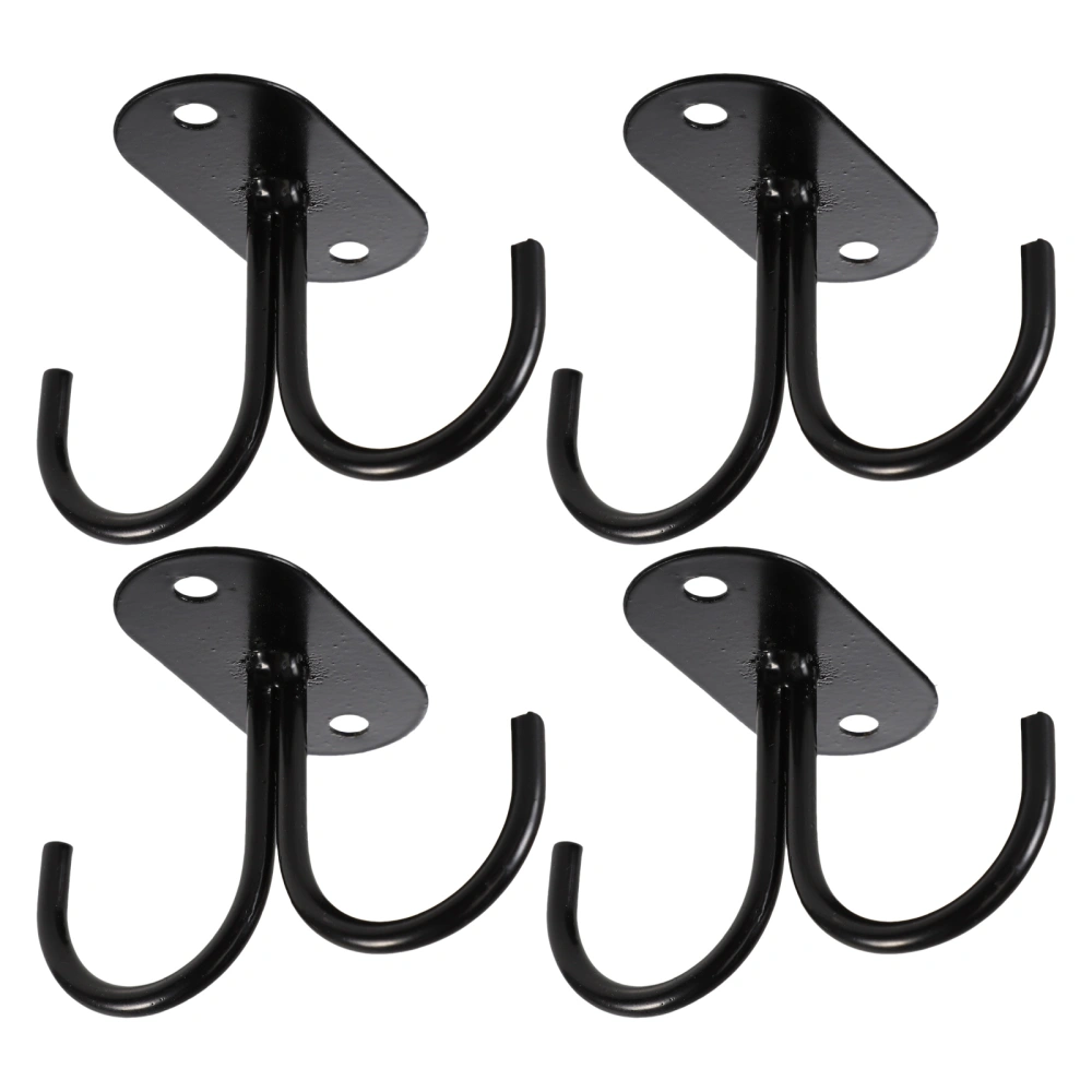 4pcs Mug holder hanging Racks Cup Hangers for Home Mug Organizers (Black)