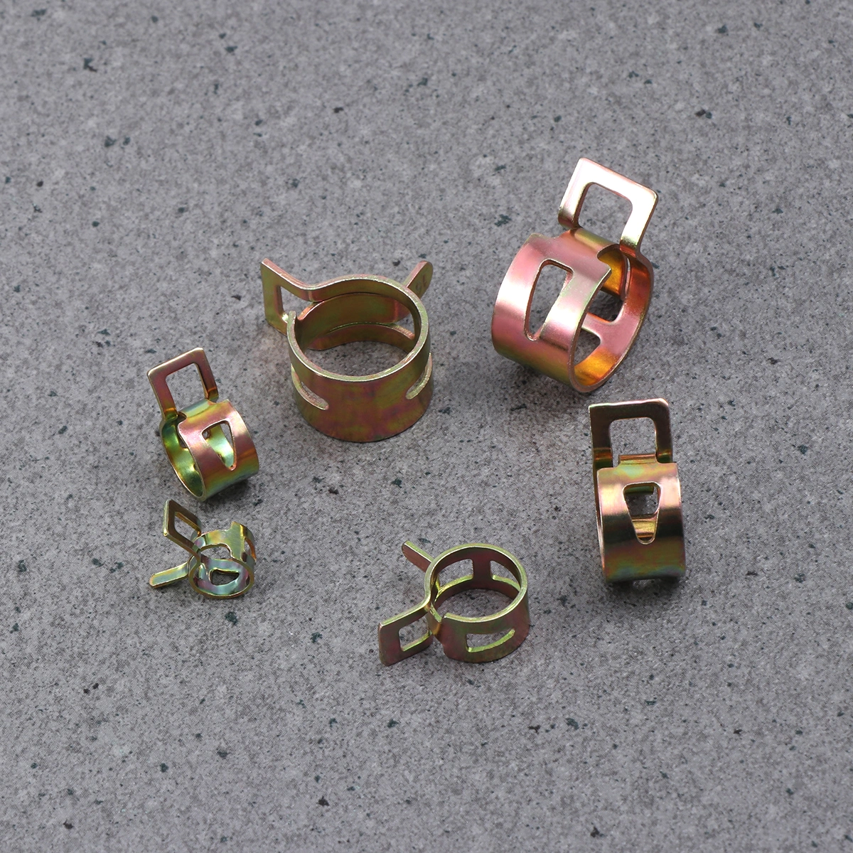 BESTOMZ 60pcs 7mm 10mm 11mm 14mm 16mm 17mm Spring Clips Water Pipe Air Tube Clamps Fasteners
