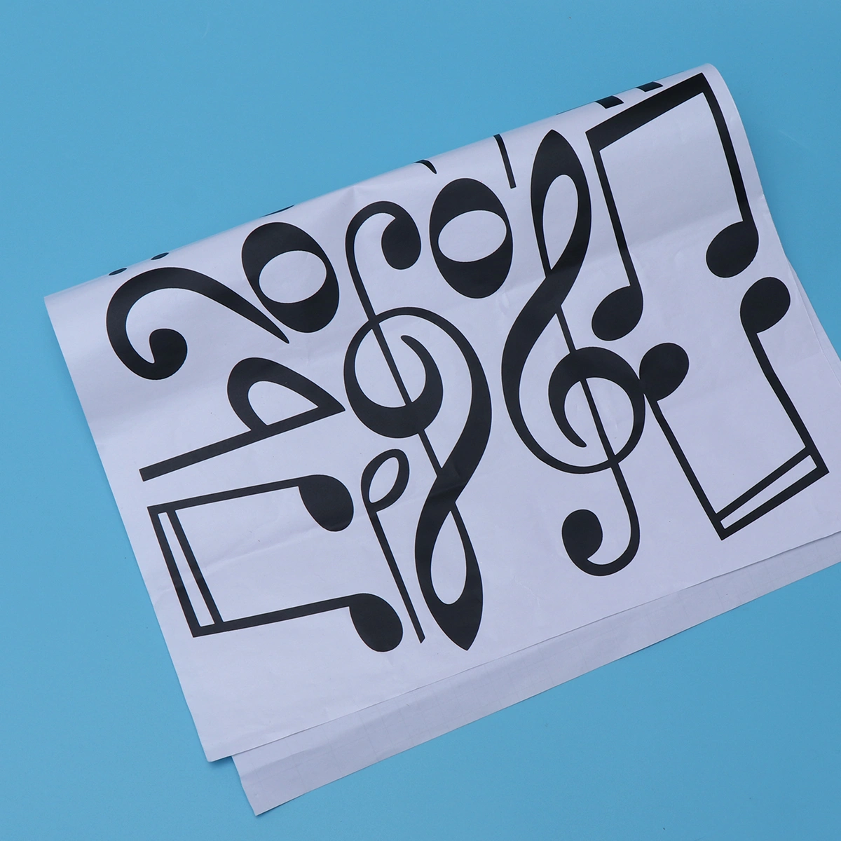 2Pcs Sticker Wall Stickers Musical Home Decor Music Note Shaped Adhesive Stickers(Black)