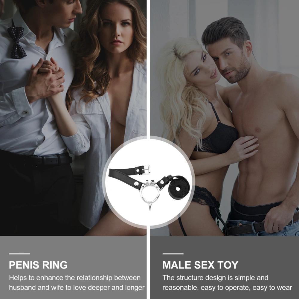 Penis Rings Stainless Steel Penis Ring Male Delay Ejaculation Ring with Pants