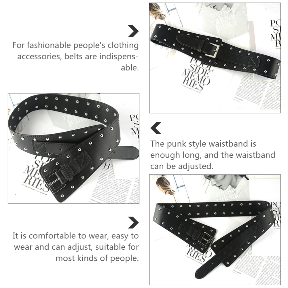 Punk Fashion All-match Belt Leather Oblique Decoration Female Waist Belt