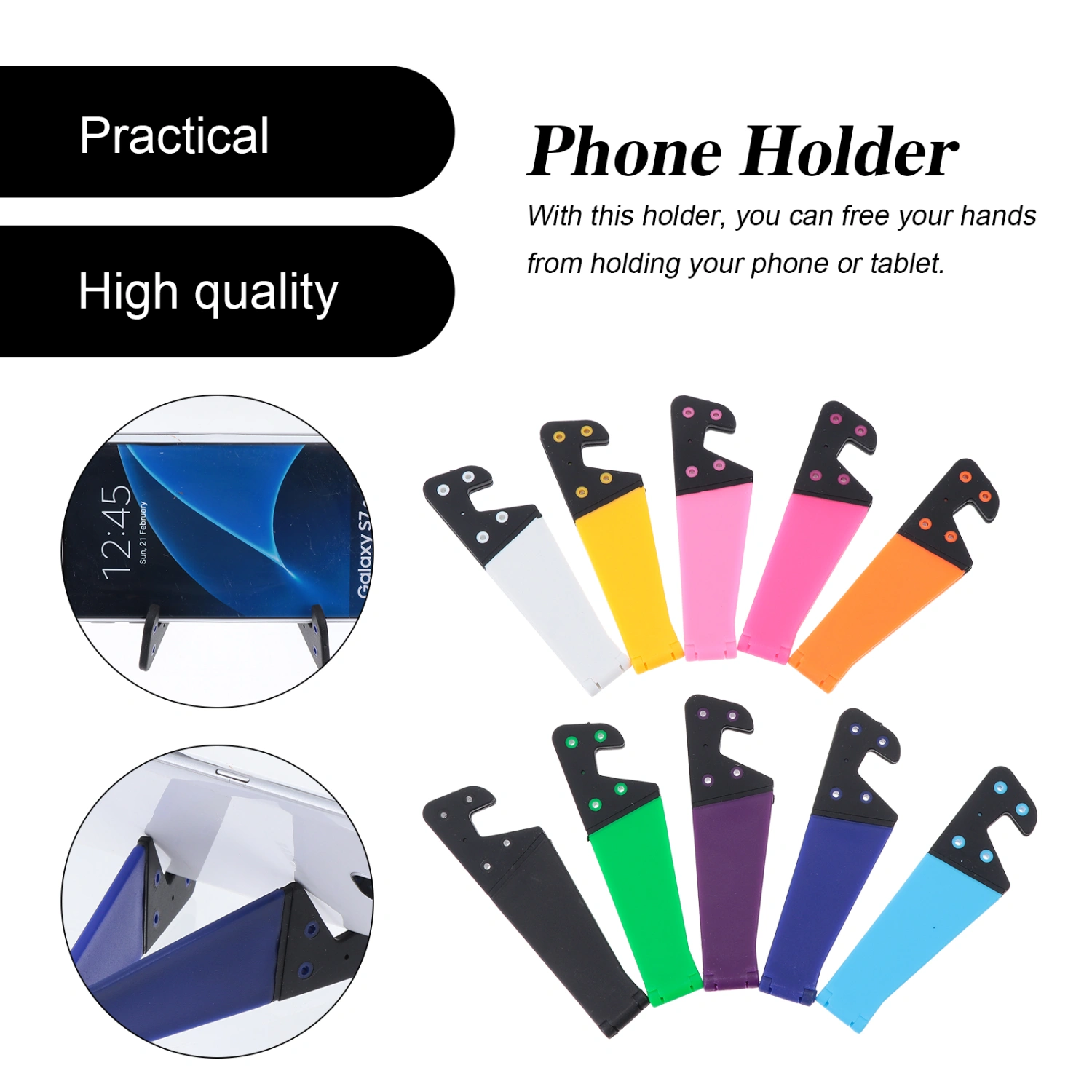 10 Pcs V-type Mobile Phone Holder Plastic Phone Bracket Cell Phone Holder