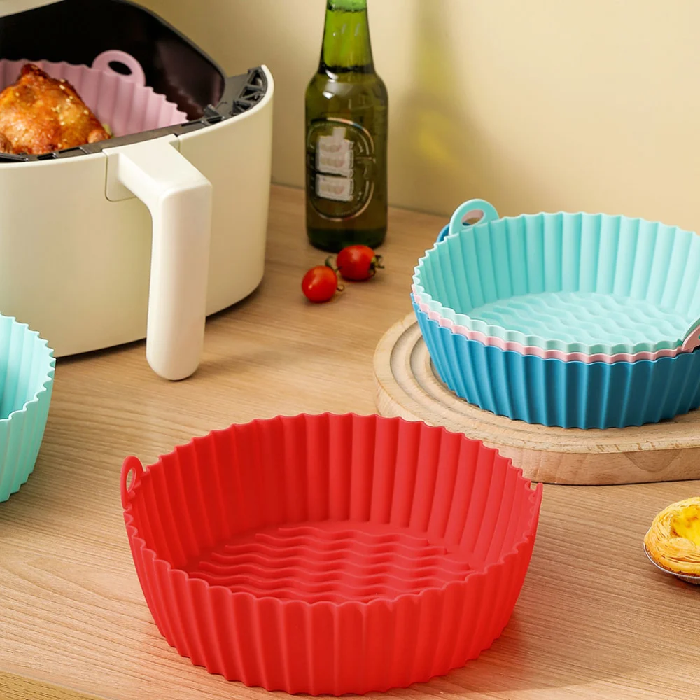 Air Fryer Silicone Pot Silicone Air Fryer Liner Air Fryer Oven Liner Silicone Cake Oven Liner