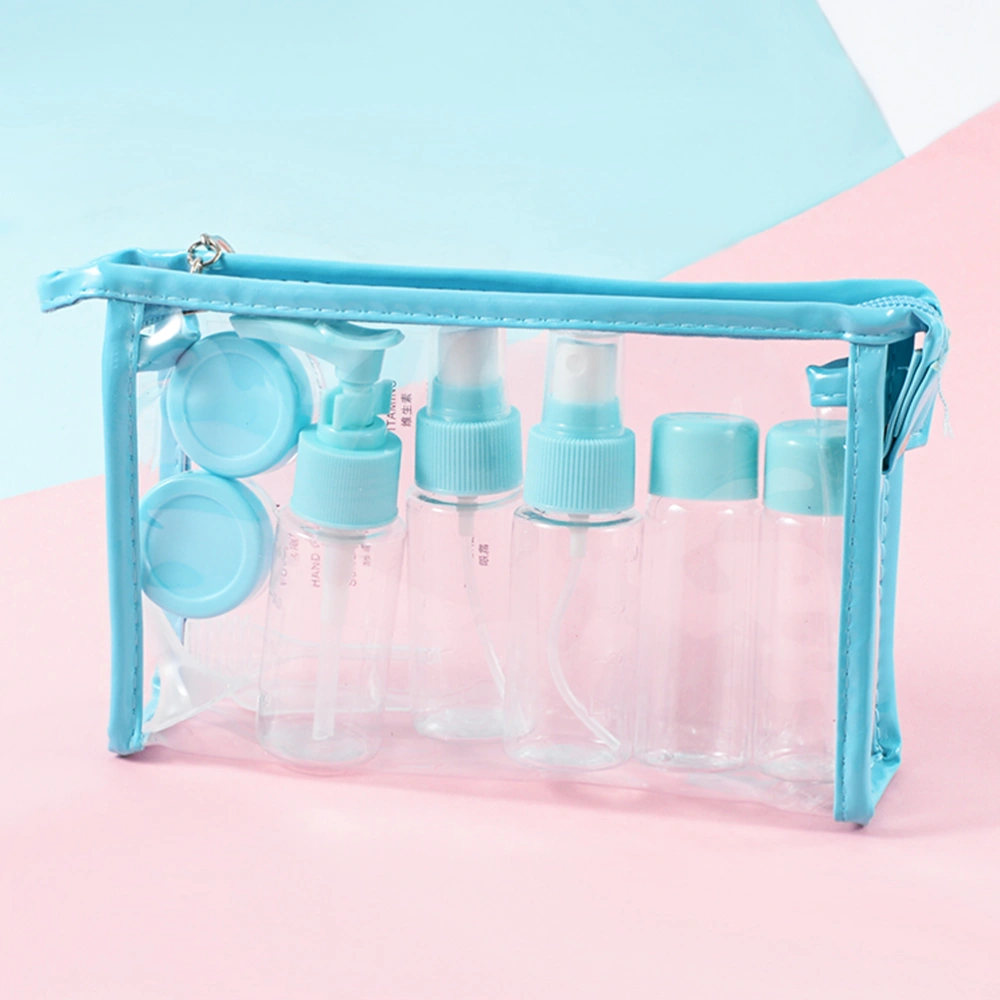 1 Set of Cosmetics Subpackaging Bottle Makeup Spray Bottle Travel Liqiud Container Dispenser Bottle (Sky-blue)