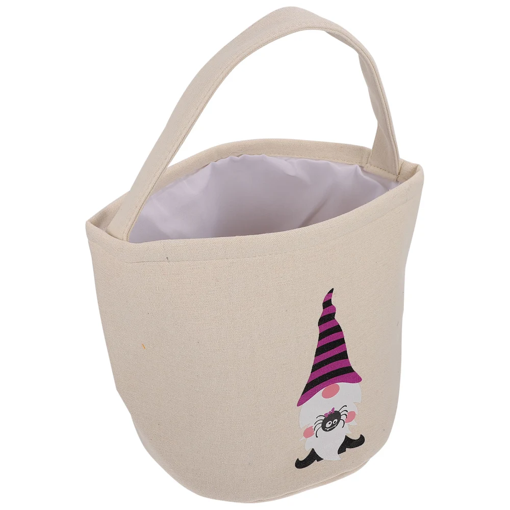 1Pc Halloween Decorative Prop Lovely Candy Bag Portable Storage Basket