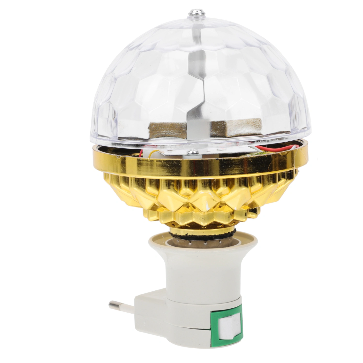 1 Set LED Stage Lamp Mini Rotating Ball Lamp Colorful DJ Small Ball Lamp(US plug)