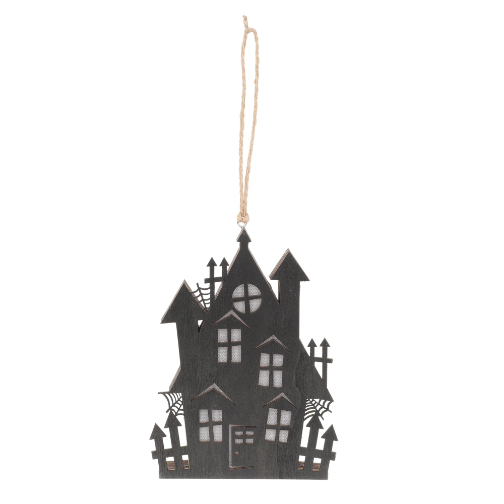 Halloween Castle Light Halloween Hanging Wooden Castle Ornament Table Decoration