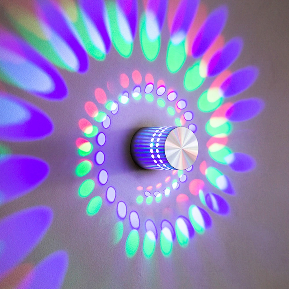 3W Creative Spiral LED Wall Light Remote Wall Lamp Colorful Aluminum Hallway Sconce Modern Lighting Decoration RGB3